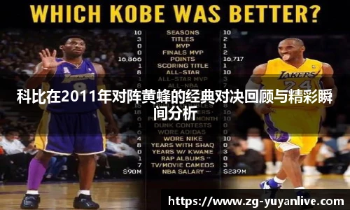 科比在2011年对阵黄蜂的经典对决回顾与精彩瞬间分析
